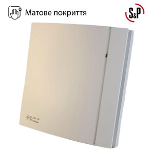 Витяжний вентилятор для ванної з таймером Soler & Palau SILENT 100 CRZ MATT WHITE DESIGN білий матовий