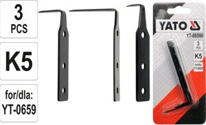 Леза (3шт) Ножа Для (Зрізання) Демонтажу Лобового скла Автомобіля YT-0659 YATO YT-06590