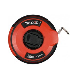 Рулетка вимірювальна сталева YATO: L = 50 м, b = 13 мм, ручне змотування, закритий корпус
