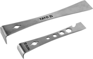 Скребки з нержавіючої сталі L-подібні YATO: 235 х 40 х 40 мм та 170 х 32 х 25 мм, t = 2.5 мм, 2 шт