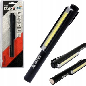 Світлодіодний Ліхтарик-Ручка YATO COB LED (200 Lm) Батарейки 3 x AAA (08511)