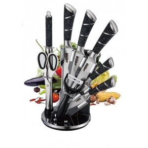 Набір ножів на підставці 9 предметів