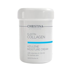 Увлажняющий крем для нормальной кожи Christina Elastin Collagen Azulene Moisture Cream with Vitamins A, E & HA, 250 мл