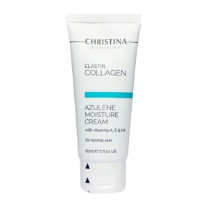 Увлажняющий крем для нормальной кожи Christina Elastin Collagen Azulene Moisture Cream with Vitamins A, E & HA, 60 мл
