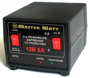 Автоматичні зп для акумулятора MW-AZU12-5A 12 V (4.5-100 ah) (MF, WET, AGM, GEL), 180-245V, строк заряду