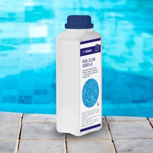 Хімія для очистки води в басейнах з інтенсивним утворенням водоростей Biogreen Pool clean series B 1л