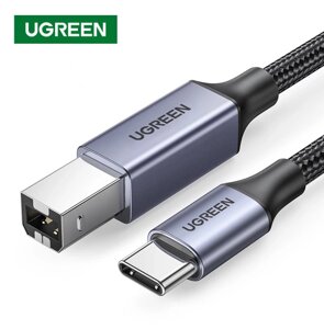 Кабель UGREEN USB-C (Type C) to USB type B 2.0 для принтера, сканера, МФУ фортепіано US370 1м