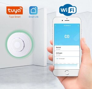 WiFi датчик витоку чадного газу СО Tuya, SmartLife