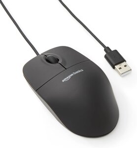 3-кнопкова дротова комп'ютерна USB-миша Amazon Basics