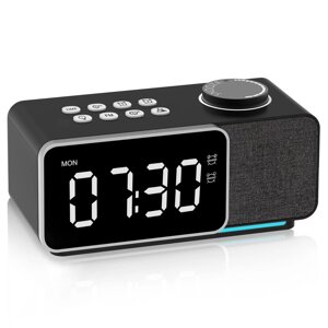 ANNNGUL-будильник-радіо для спальні з будильником на будильник на будні/повітряні дні, диммером, регульованою гучністю