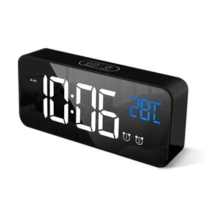 Цифровий будильник HOMVILLA з великим світлодіодним дисплеєм температури, портативним дзеркальним будильником