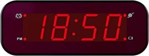 Цифровий будильник Timegyro, простий набір і живлення від батареї, тільки з великими червоними цифрами для спальнень
