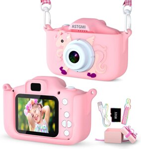 Дитяча цифрова камера — HD-апгрейд для дівчаток і хлопчиків, рожевий