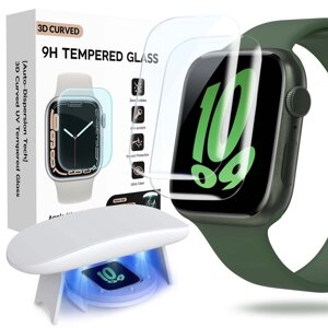 Flokinice Сумісність з Apple Watch Series 8/7 Захисна плівка для екрана 41 мм, Auto-Dispersion Tech]