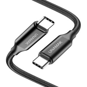 Кабель unamnk USB C — USB C, 20 футів (60 вт, 20 в, 3 а), сумісний з ipad pro 2020 2018, macbook