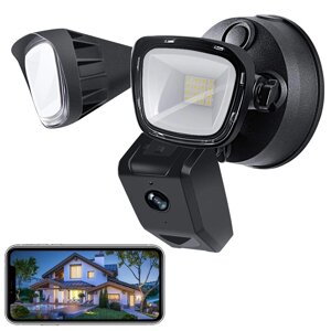 VOLADOR Security Floodlight Camera, WiFi-спостереження зі світлом, активація руху, 1080P HD, нічне бачення