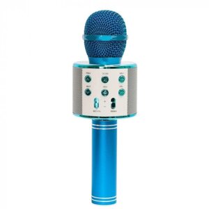 Караоке-мікрофон з колонкою WS-858 бездротовий (WS-858(Blue