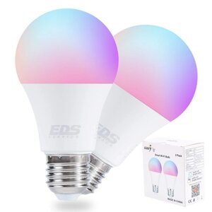 EDS Service Лампочки Wi-Fi, розумна кольорова лампочка E27 з різнобарвною зміною