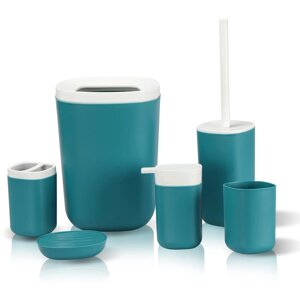 Набір із 6 аксесуарів для ванної кімнати — тримач для зубної щітки, чашка для зубної щітки