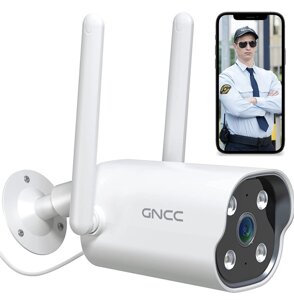 Зовнішня камера спостереження GNCC, WiFi-камера T1, 1080P, IP-камера спостереження з функцією Smart Motion