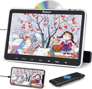 NAVISKAUTO 10,1-дюймовий автомобільний DVD-плеєр із входом HDMI, підтримка відео 1080p, ТВ, MP4, USB