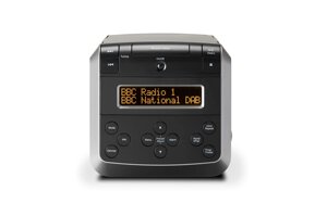 Roberts Sound 48 DAB/DAB+FM стереорадіогодинник з CD, Bluetooth, відтворенням/заряджанням через USB — чорний