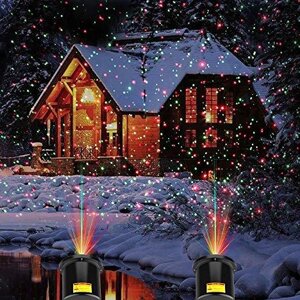 Різдвяні вогні, проєктор, лазерне світло, різдвяні прожектори, водонепроникні вуличні пейзажні