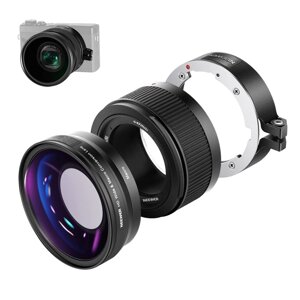 Ширококутний об'єктив NEEWER, сумісний із камерою Canon G7X Mark III, ширококутний HD-об'єктив