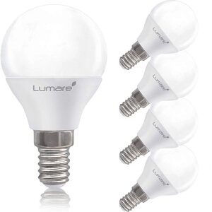 Світлодіодна лампа Lumare 5 Вт G45 Форма краплі ⁇ Світлодіодна розетка E14 Тепла біла лампа 2700 K