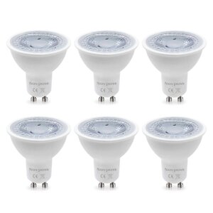 Світлодіодні лампи novpow GU10, 6 Вт, 450 лм, холодний білий колір, 6000 К, трекова лампа-прожектор, 220-240 В