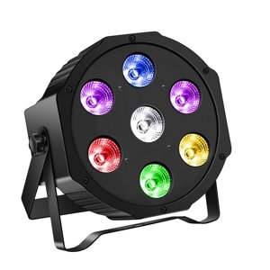 Світлодіодний прожектор для дискотеки 7 RGBW LED Par Light, сценічне світло UKing із 7-канальним DMX
