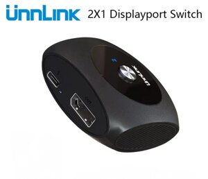 Unnlink 4K60HZ HDMI Перемикнути сплітер Двоспрямований AB Перемикач DisplayPort 2X1