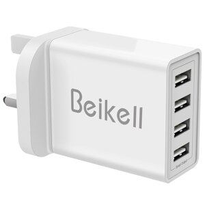 USB-зарядний пристрій Beikell USB Wall Charger Plug — Rapid 4 порти 5 A/25W USB-адаптер живлення