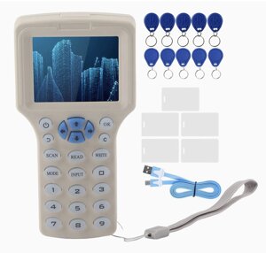 Vbestlife English + 125 кГц/13,56 МГц RFID NFC Card Reader Принтер Копір 10 Частотний програматор