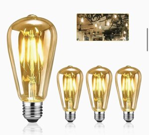 Вінтажна лампочка E27, EYLM Edison Light Bulb LED Lamp 4 W 2700 K Теплий білий дизайн