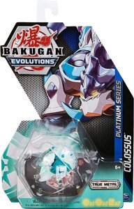 Бакуган Evolutions, Colossus (White), платинова серія Справжній Метал, 2 бакукори та карта персонажа