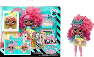 L. O. L. Сюрприз! Tweens Surprise Swap Curls-2-Crimps Cora Fashion Doll с 20+ сюрпризами