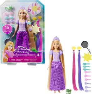 Mattel Disney Princess, лялька Рапунцель з нарощеним волоссям та елементами для укладання