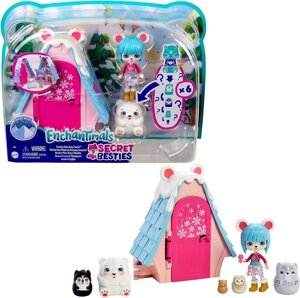 Шале Mattel Enchantimals Secret Besties Pawbry Polar Bear з лялькою та п'ятьма фігурками тварин