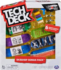 Tech Deck, бонусний пакет Sk8shop Fingerboard, колекційні та персоналізовані міні-скейтборди