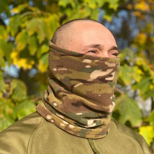 Бафф флісовий зимовий M-KET Мультикам військовий тактичний захисний шарф маска із затяжкою розмір універсальний