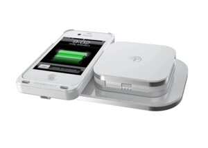 Бездротова зарядка для телефону та гаджетів Duracell PowerMat Білий зарядний пристрій для 2 девайсів з підтримкою Qi