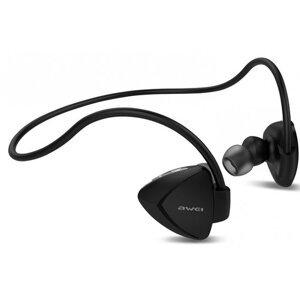 Бездротові спортивні Bluetooth навушники для телефону з мікрофоном Awei A840BL Black для андроїд та iOS з дужкою