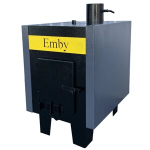 Буржуйка піч з варильною поверхнею та конвекцією Emby Standart-5 сталева на дровах для дачі гаража або польових умов