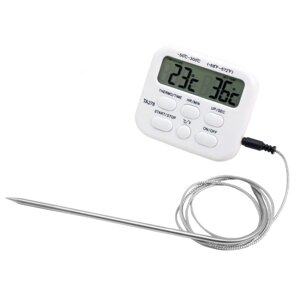 Цифровий кулінарний термометр для м'яса ТА278 кухонний електронний із виносним датчиком щупом для духовки та печі 300°С