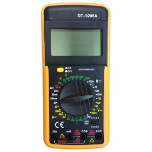 Цифровий професійний мультиметр DT-9205A портативний тестер вольтметр для продзвінки зі звуком та підсвічуванням (44408)