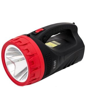 Ліхтар світлодіодний акумуляторний INTERTOOL LB-0102 Black/Red ручний переносний 1 LED 5 W та бічна лампа на 25 LED +