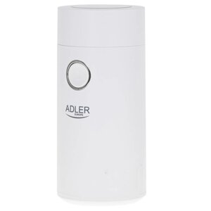Кавомолка електрична Adler AD-4446-ws Біла 150 Вт кухонний міні подрібнювач для зерен кави із системою блокування