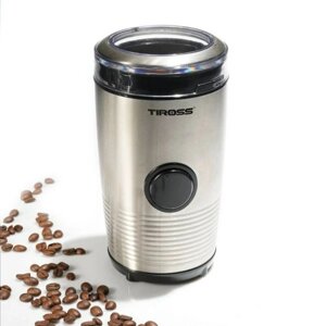 Кавомолка електрична для дому Tiross TS537 150 Вт кухонний міні подрібнювач для кави горіхів спецій та зернових с