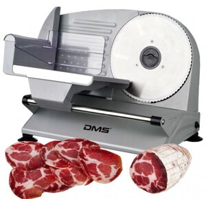 Ломтерезка електрична для дому та магазину DMS AS-400 400Вт слайсер для нарізки сиру ковбаси м'яса та інших продуктів
